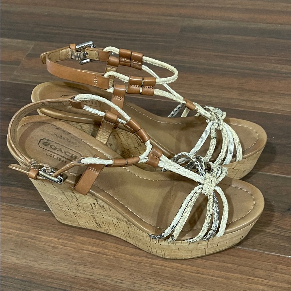 Coach Strappy Wedges
